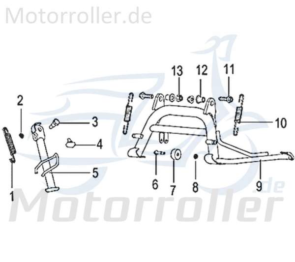 Halteplatte (Seitenständerfeder) Motorroller Rex 750299