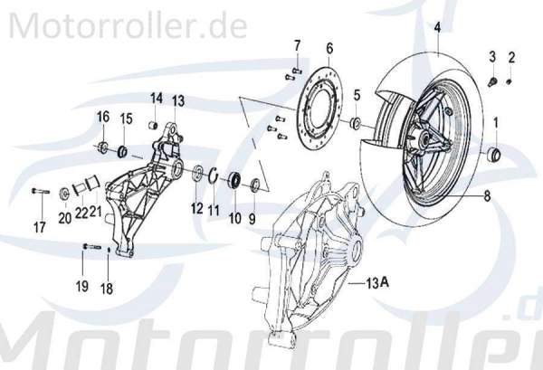 Kreidler Insignio 125 2.0 Bremsscheibe vorne / hinten 125ccm 4Takt 45033N120000 Motorroller.de Scheibenbremse Vorderbremse Scheiben-Bremse Bremsplatte