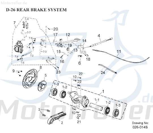 AEON brake lever rear brake hand brake lever 43456-204-000