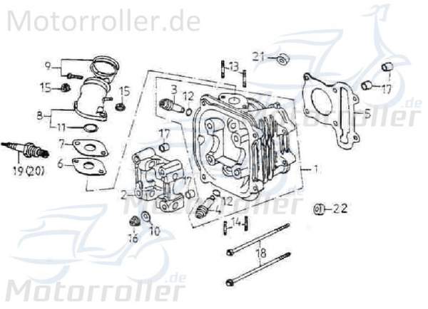 Adly Auslass-Ventilsitz GK 125 Buggy 125ccm 4Takt Motorroller.de 152QMI Ersatzteil Service Inpektion Direktimport