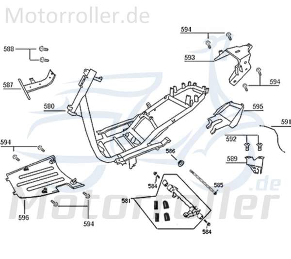 Kreidler Florett 2.0 2.1 RS 50 Rahmen 741057 Motorroller.de Fahrgestell Rollerrahmen Fahrzeugrahmen