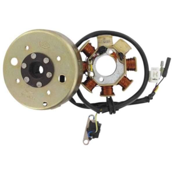 Rex RS900 Stromgenerator 50ccm 4Takt Lichtmaschine Motorroller.de Stator 139QMB JSD50QT-13 50cc 4T 139QMA Ankerplatte Anker-Platte