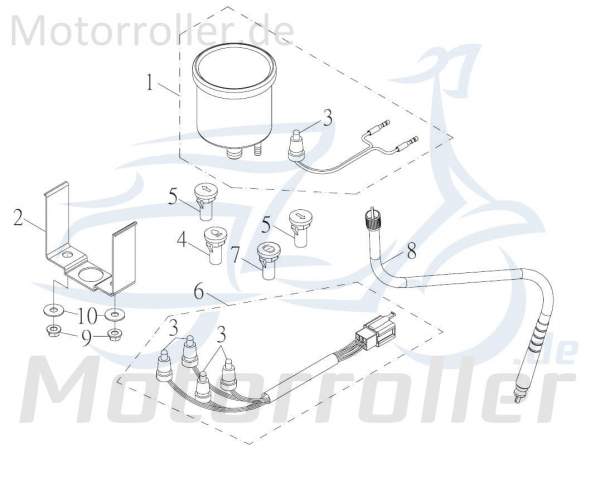 Tachometer Kreidler F-Kart 170 Geschwindigkeitsanzeige 92573 Motorroller.de Geschwindigkeitsmesser Speedometer kmh-Anzeige Geschwindigkeits-Anzeige