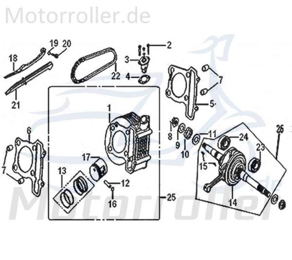 Scheibenfeder Wellenkeil Kurbenwellenkeil 90701-GY6A-9000 Motorroller.de Scooter Moped Ersatzteil Service Inpektion Direktimport