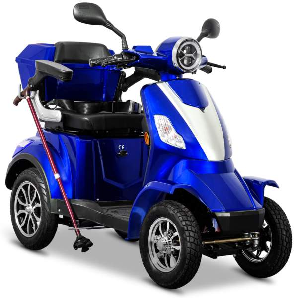 E-Quad Scoody E4 Shopper V2 25 km/h blau 1000 Watt Elektroroller Seniorenroller E-Scooter