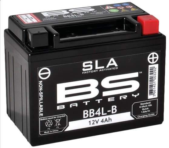 Batterie BB4L-B 12V 4Ah DIN 50411 Versiegelt (FA) 5378708 Motorroller.de Akku Starterbatterie Akkumulator Starter-Batterie Bleibatterie Litiumbatterie