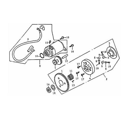 Rex Rexy 125 Federhaube Roller 125ccm 4takt 23578-gat-00 Federabdeckung 