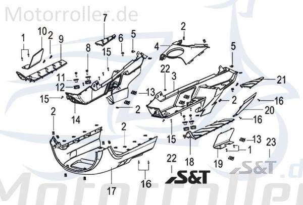 Kreidler INSIGNIO 125 DD Abdeckung Benzintank 125ccm 4Takt 65451N120000 Motorroller.de schwarz schwarz matt Kappe Deckel Schutz Verkleidung Platte