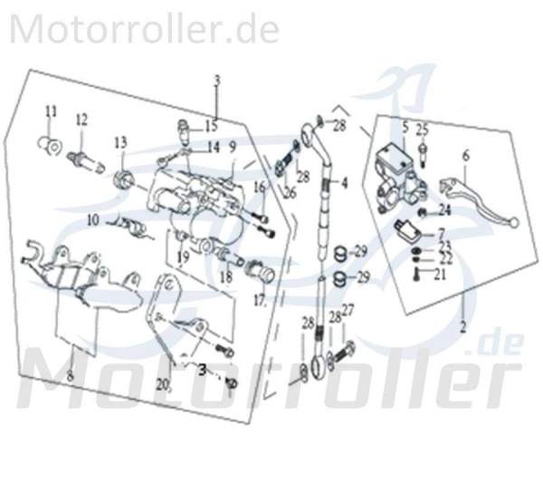 SMC Hohlschraube Kreidler DICE SM 50 LC 305-12Y2-002-005 Motorroller.de Hohl-Schraube Bremsleitungsschraube Bremsleitungs-Schraube Motorrad Ersatzteil