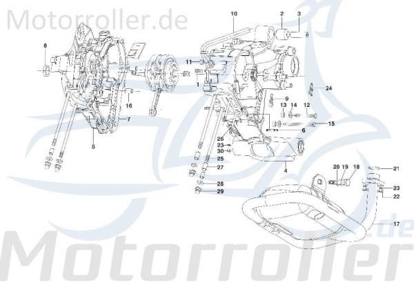 Kreidler STAR Deluxe 4S 125 Mitteldichtung 125ccm 4Takt SF512-0078 Motorroller.de 125ccm-4Takt Scooter LML Ersatzteil Service Inpektion Direktimport