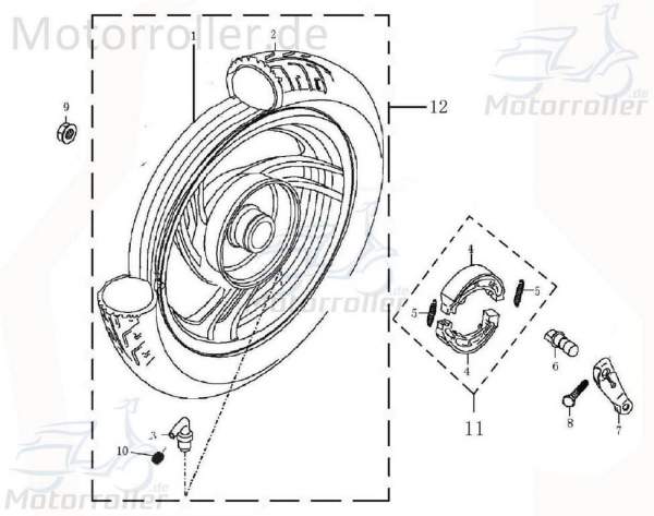 Hinterrad komplett Antriebsrad Heckrad 2040402-3