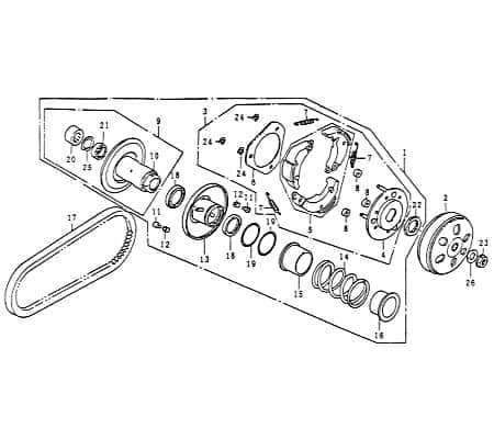 Kreidler Florett RMC-G 125 Trägerscheibe Kupplung 125ccm 4Takt 25661-GAT-00 Motorroller.de komplett Haltescheibe Halterung Befestigungsplatte
