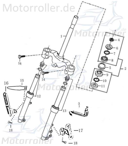 Bremsschlauchhalter AGM-MOTORS 1090409 Motorroller.de