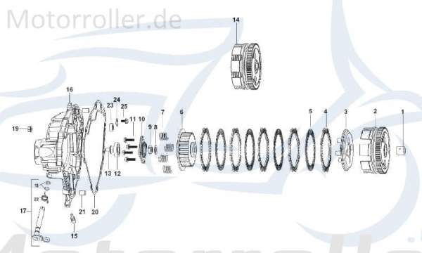 Kreidler STAR Deluxe 4S 200 Unterlegscheibe 200ccm 4Takt SF504-1238 Motorroller.de Distanzhalter U-Scheibe Washer Beilagscheibe Ausgleichsscheibe LML
