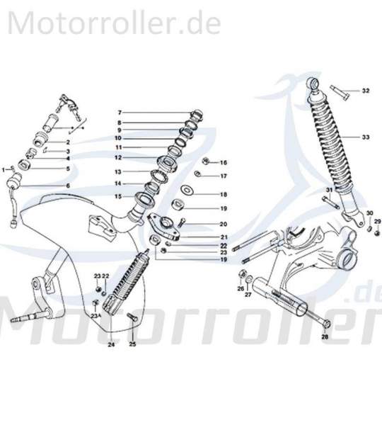 Schraube Kreidler STAR Deluxe 4S 125 Maschinenschraube 720601 Motorroller.de Bundschraube Flanschschraube Flansch-Schraube Maschinen-Schraube Scooter