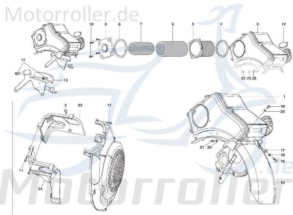 Schraube M5x20mm Kreidler STAR Deluxe 4S 125 4Takt SF504-1160 Motorroller.de Bundschraube Maschinenschraube Flanschschraube Flansch-Schraube Scooter