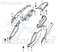 Kreidler DICE GS/SM 125 Pro Verkleidung Auspufftopf links silber 781200 Abdeckung Cover Deckel Kreidler DICE GS/SM 125 Pro Verkleidung Auspufftopf links silber 781200 Abdeckung Cover Deckel