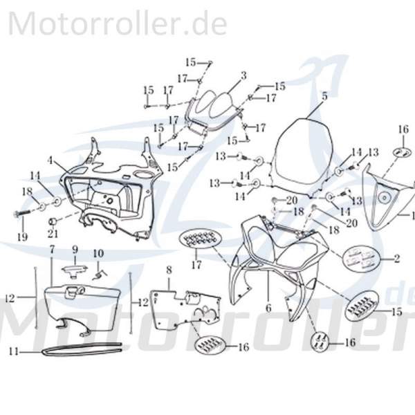 Frontscheibe Windschutz AGM-MOTORS 1210512-1