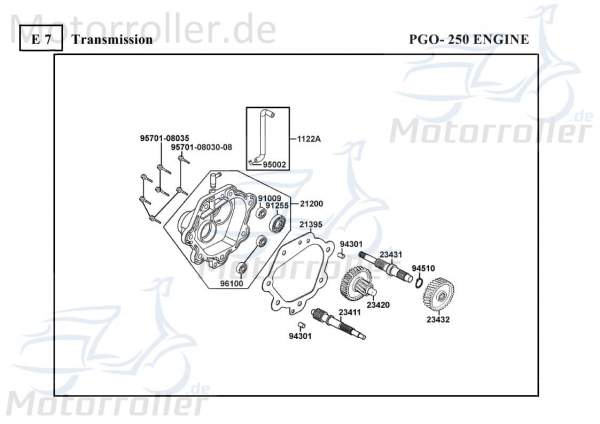 PGO Antriebswelle Achse Getriebeeingangswelle Quad PGO-14356 Motorroller.de Antriebsachse Ausgangswelle Getriebeausgangswelle Getriebewelle ATV