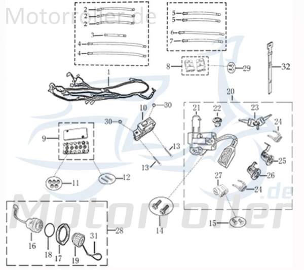 Kreidler Hiker 2.0 Electro Abdeckkappe 50ccm elektro 1120231-1 Motorroller.de Ladebuchse Schraubenabdeckung Abdeck-kappe Schrauben-Abdeckung Service