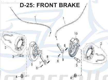 AEON brake arm right hand brake lever 45420-131-000