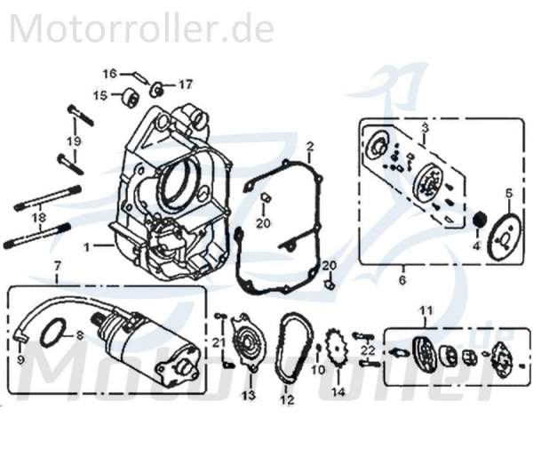 Antriebszahnrad Ölpumpe Kettenritzel Roller 15133-GY6A-9000 Motorroller.de Antriebsrad Antriebsritzel Scooter Ersatzteil Service Inpektion