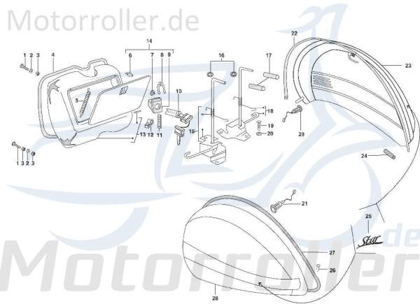 Feder Seitenverkleidung Motorroller LML SF504-1072