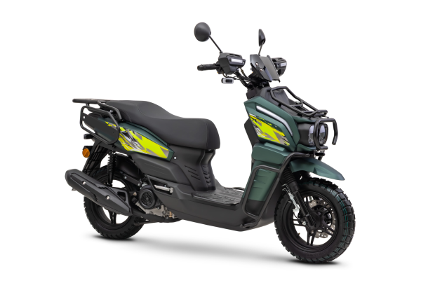 Motorroller Fighter 125 RT grün 85 km/h Euro 5+ Scooter Mokick Roller