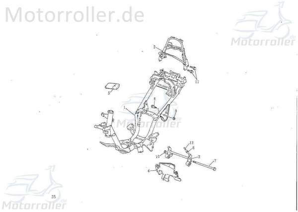 Motorschmutzlappen Rex Roller Scooter 25 50ccm 2Takt Motorroller.de 1E40QMB Ersatzteil Service Inpektion Direktimport
