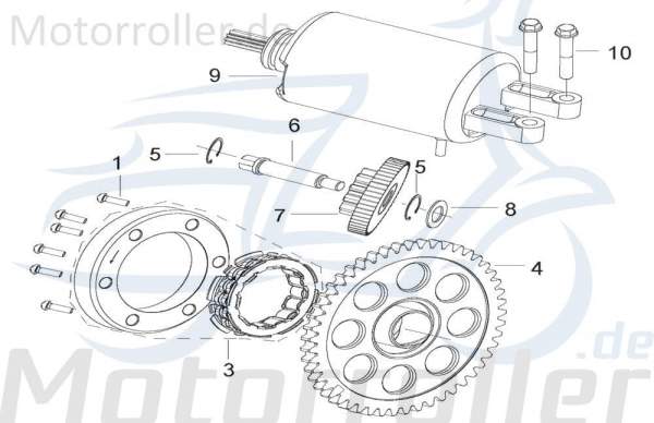 SMC Schraube M8x16mm Kreidler Insignio 125 2.0 29001307001X Motorroller.de Bundschraube Maschinenschraube Flanschschraube Flansch-Schraube Scooter