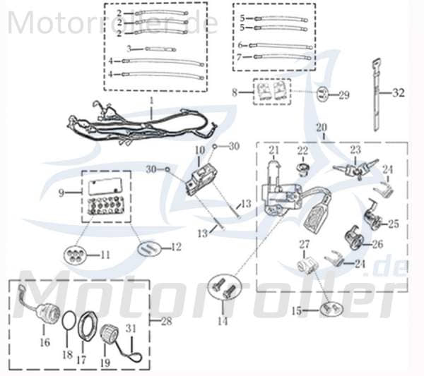 Kreidler Hiker 2.0 Electro Batteriekabel 50ccm elektro 1070210-3 Motorroller.de 170mm Massekabel Batterieleitung Minus Batterie-Kabel Akku-Kabel