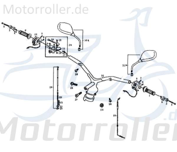 Feder Lenker Lenkerverkleidung Motorroller Rex 89729