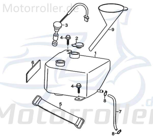 Kreidler Florett RMC 50F Befestigungsband 50ccm 2Takt FIG32A-5 Motorroller.de Lagerung Aufhängung 50ccm-2Takt Motorrad Moped Ersatzteil Service