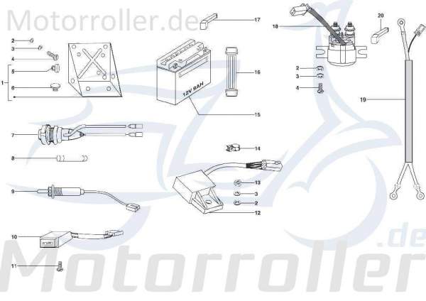 Schraube Kreidler STAR Deluxe 4S 125 Scooter 4Takt SF504-1182 Motorroller.de Bundschraube Maschinenschraube Flanschschraube Flansch-Schraube Moped