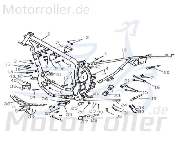 Rex Supermoto 125 DD Motorschutz rechts 125ccm 4Takt 730732 Motorroller.de Motorabdeckung 125ccm-4Takt Motorrad Kreidler Moped Ersatzteil Service