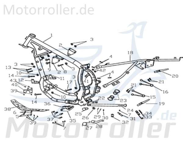 Rex Supermoto 125 DD Sechskantschraube 125ccm 4Takt 730896 Motorroller.de M10x35mm Befestigung Halter Halterung Flachkopfschraube Sechskant-Schraube