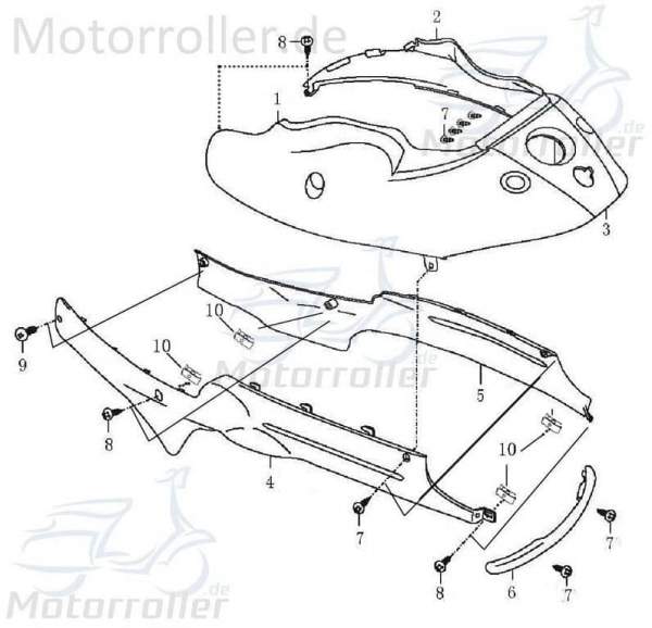 Dekorsatz Aufkleber AGM-MOTORS 1220401-6 Motorroller.de