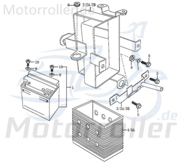 Kreidler DICE GS/SM 125i Batteriehalter 781044 Motorroller.de Batteriebefestigung Batteriehalterung