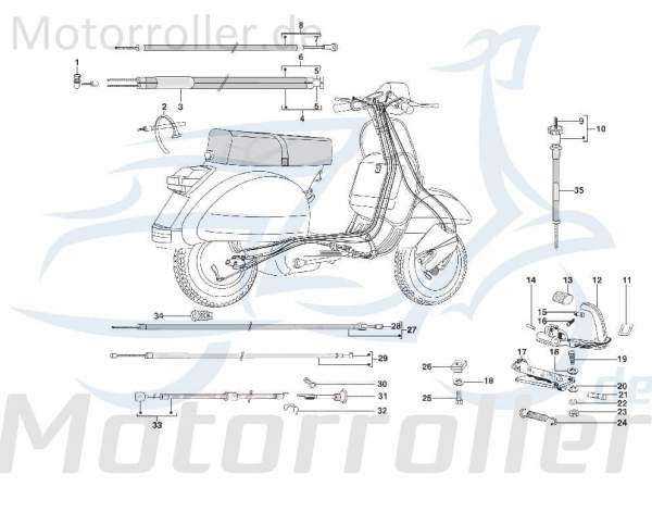 Kreidler STAR Deluxe 4S 200 Gummischutz 200ccm 4Takt SF514-0430 Motorroller.de Gaszug Gummimanschette / Buchse 200ccm-4Takt Scooter LML Ersatzteil