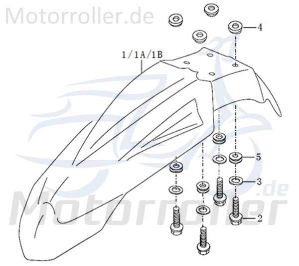 Kreidler DICE SM 125i Schutzblech vorn glanzschwarz PP 781062 Motorrad Kotflügel Vorderradabdeckung