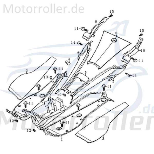 Kreidler Florett RMC-G 50 125 Fussraumfachdeckel 83602 Motorroller.de Abdeckung Deckel Cover Blende Verkleidung Fußraum