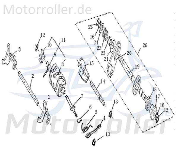 SMC Rücksetzstift Scooter Roller 1E40MB.05.05-04 Motorroller.de Moped Ersatzteil Service Inpektion Direktimport