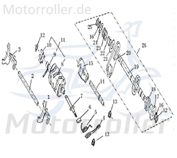 CPI SX 50 Supercross Rücksetzstift Scooter Roller 1E40MB.05.05-04 Motorroller.de Moped Ersatzteil Service Inpektion Direktimport