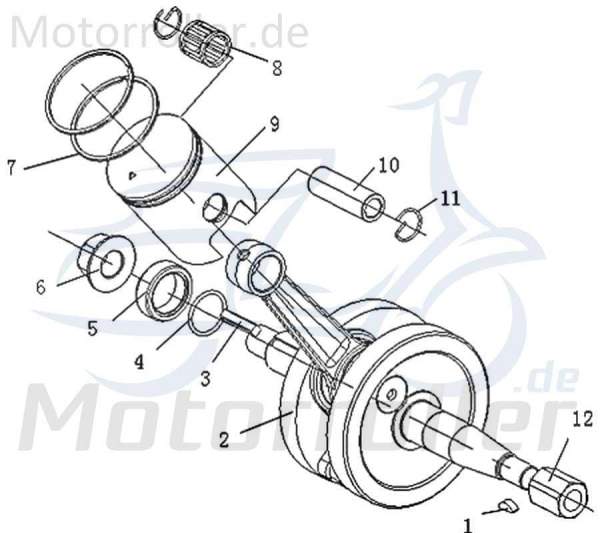 CPI SX 50 Supercross Kolben Piston Motorkolben 1E40MB.02.01-03 Motorroller.de Ersatzteil Service Inpektion Direktimport