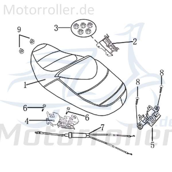 Sitzbankscharnier Gelenk AGM-MOTORS 2130501-1