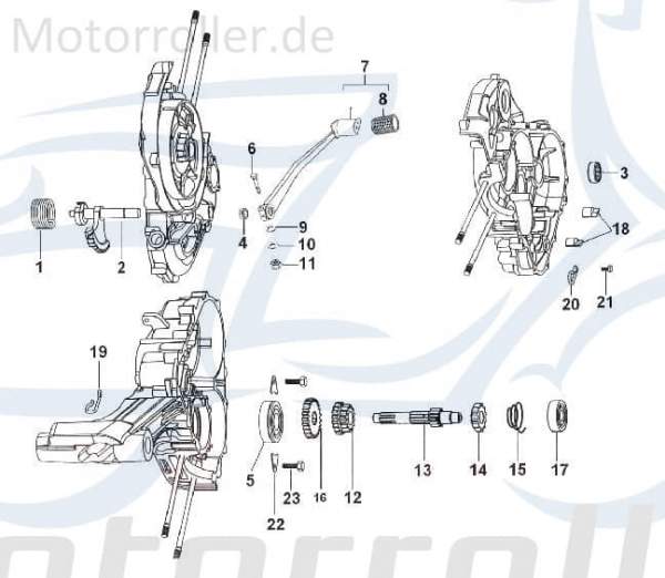 Halter Bremszug Kreidler LML Star 4 200 Schaltung 721104 Motorroller.de Halterung Haltebügel Halteblech Halte-Blech Halte-Bügel 200ccm-4Takt Scooter