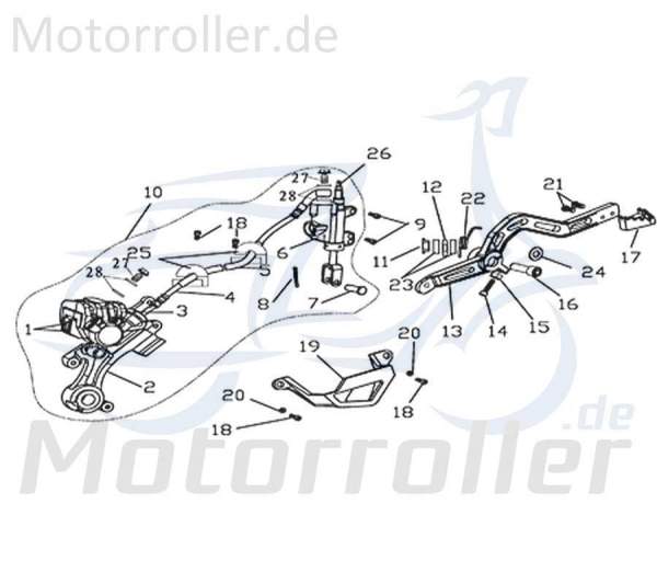 CPI Supermoto 125 DD Handbremszylinder 125ccm 4Takt Y9B-45800-00-00 Motorroller.de Hauptbremszylinder Bremspumpe Hydraulik-Pumpe Handbremspumpe Moped