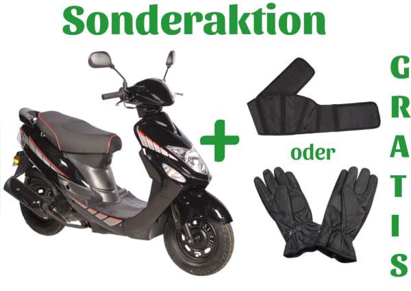 Motorroller GMX 460 Sport Scooter 45 km/h schwarz Euro 5