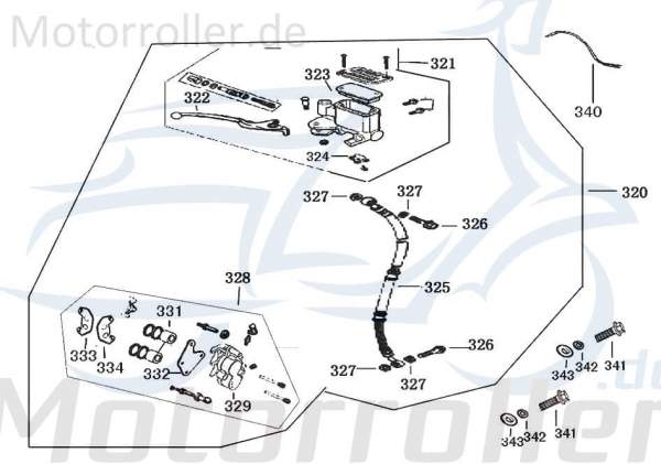 Kreidler Galactica 3.0 LC 50 DD Bremslichtschalter 50ccm 2Takt 10098-F8-9000 Motorroller.de Bremsschalter Stop-Schalter Bremslicht-Schalter Scooter