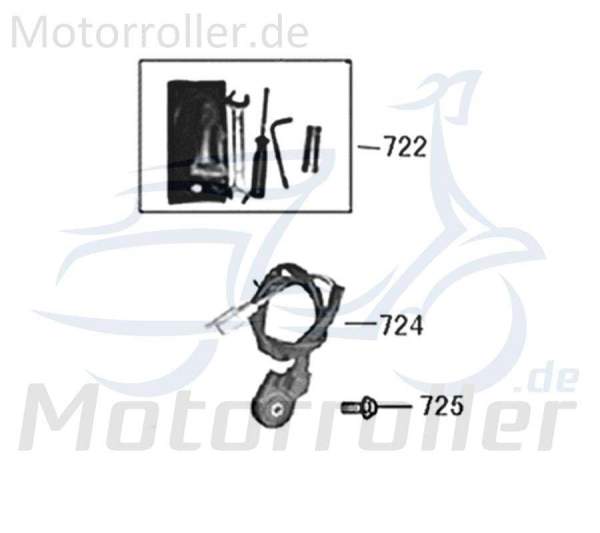 ZNEN Florett 2.0 50 City Bordwerkzeug 50ccm 2Takt 89010-B08-9000 Motorroller.de Werkzeugset Werkzeugtasche Werkzeugbox Pannenwerkzeug Scooter